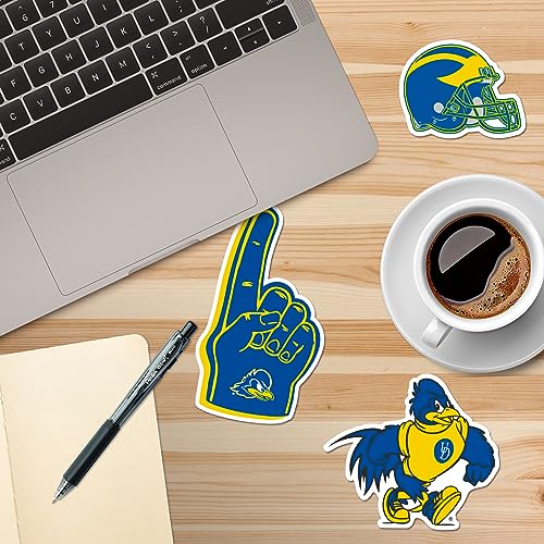 Image of University of Delaware 8ct Vinyl Large Deluxe Stickers Variety Pack - Laptop, Water Bottle, Scrapbooking, Tablet, Skateboard, Indoor /Outdoor - Set of 8