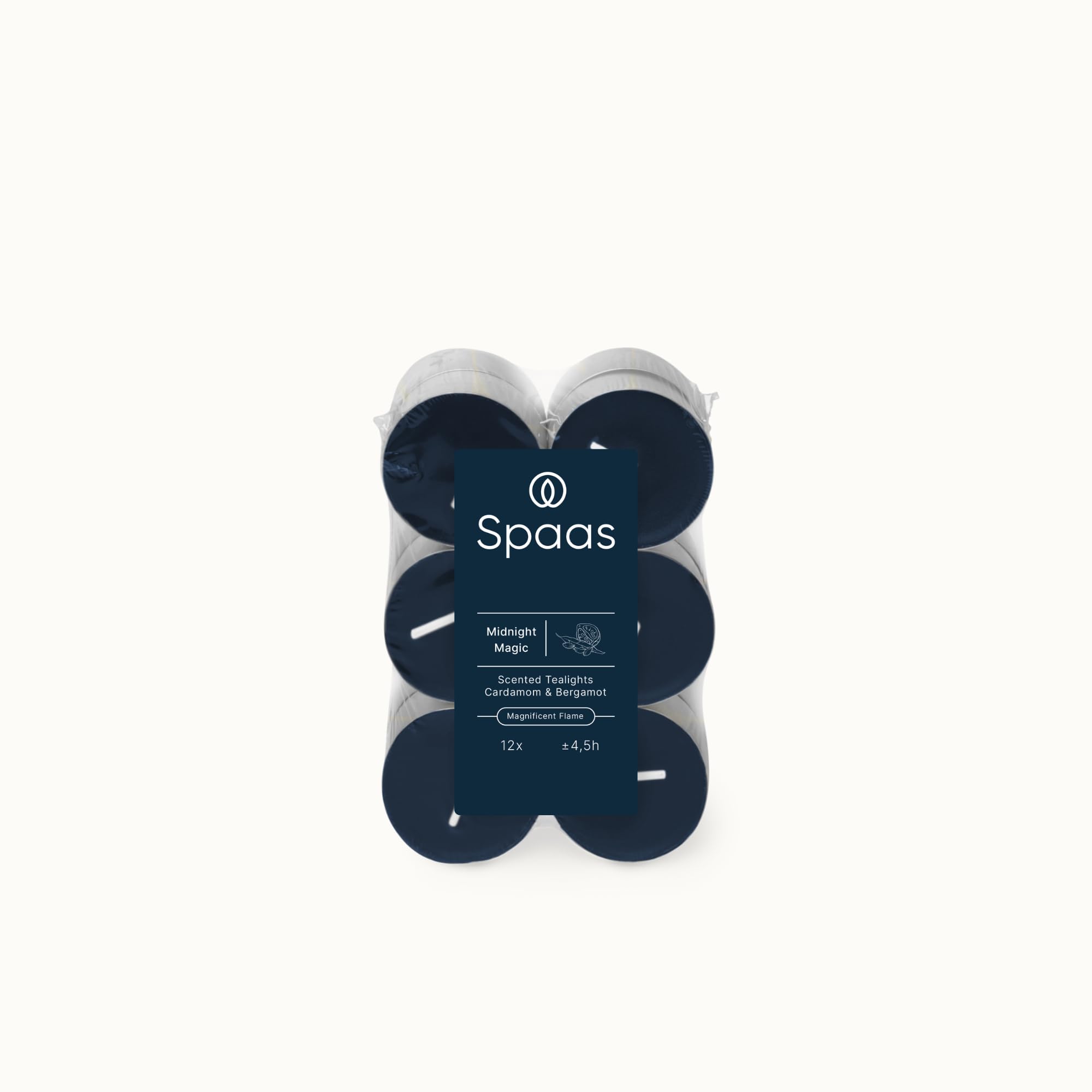 Spaas 120 Lumini Profumate, ± 4.5 Ore, Cardamomo e Bergamotto