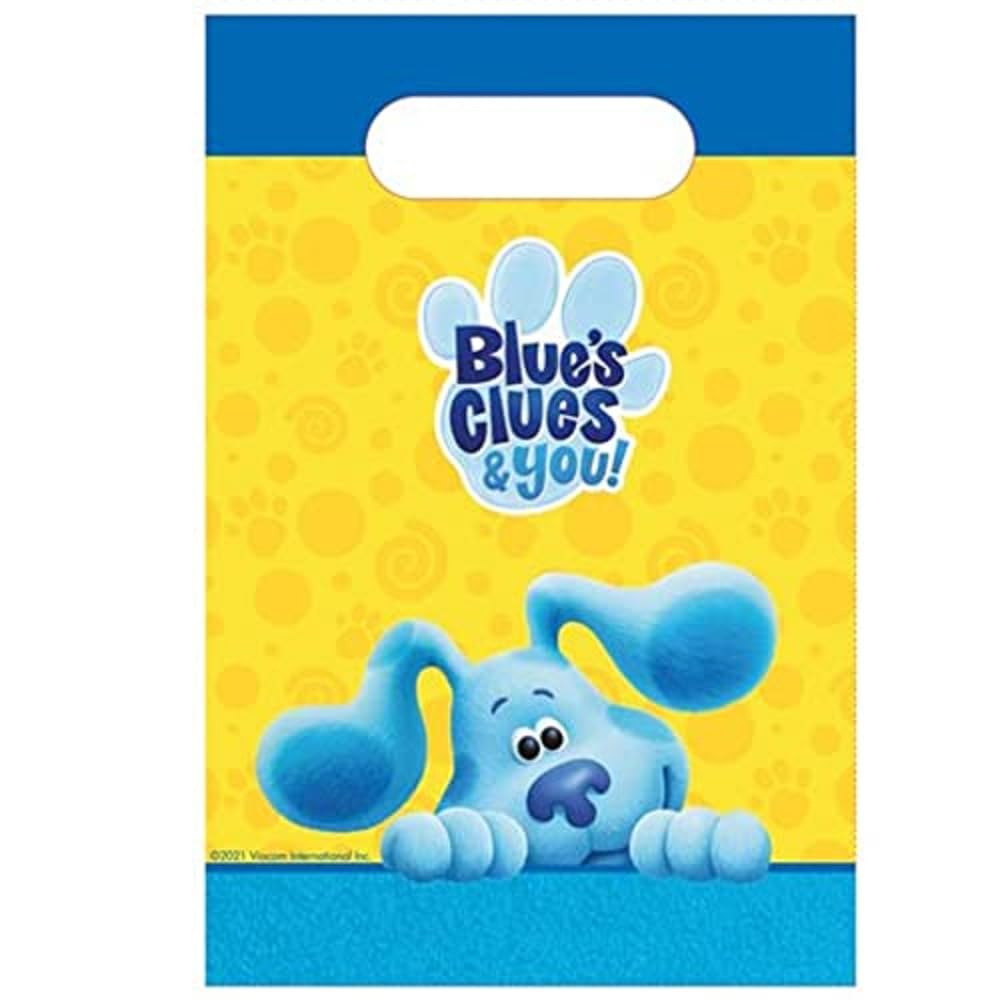 Amscan 9913282 - Blues Clues Kids Birthday Party Paper Loot Bags - 8 Pack