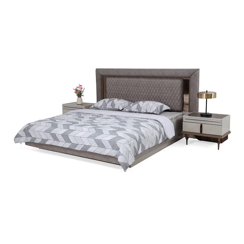 homes r us هومز أر أس3-Piece King Size Mic ofibe P inted Comfo te Set, Multicolou – 200TC