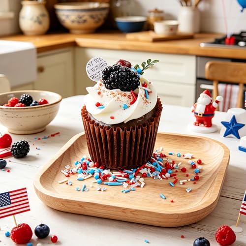 Image of Red White and Blue Sprinkles, Patriotic 4th of July White Star Sprinkles