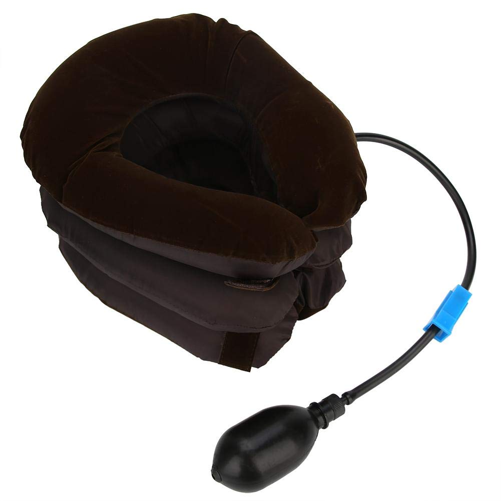 U-Shaped Neck Pillow,Portable Thicken Air Inflatable Neck Pillow U-Shaped Cervical Vertebra Tractor Pillow