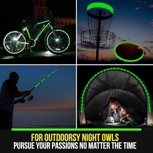 Image of JSITON Glow in The Dark Tape, Luminous Safety Markers for Stairs and Walls,Transparent Radium Sticker for Nighttime Visibility & Safety 9.85 Ft x 0.5 Inch Roll, Green (Radium)