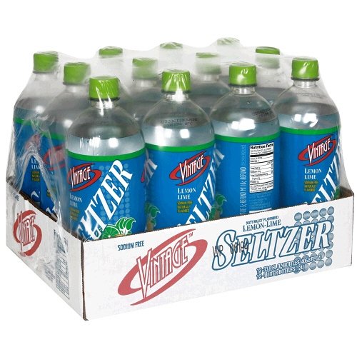 Vintage Lemon Lime Seltzer 33.8 Fl Oz Bottle Pack of 12