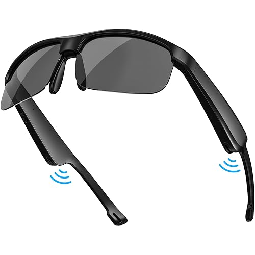 Smart Glasses, Polarized Bluetooth Sunglasses, Built-in Mic & Speakers, Voice Assistant, UV Protection Audio Sun Glass