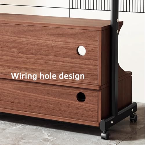 Soporte móvil para TV con ruedas y 3 cajones, 50-85 pulg. miniatura 6