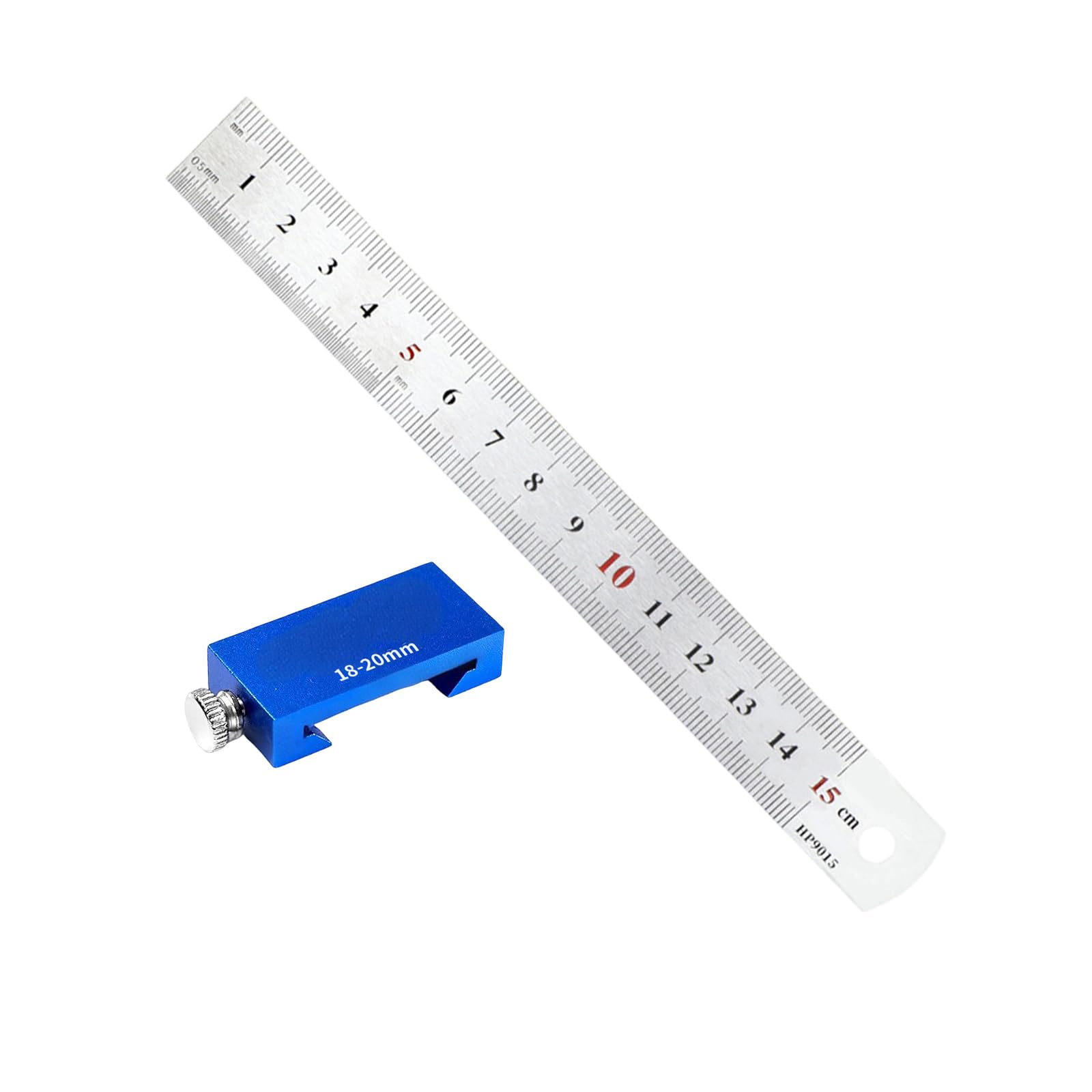 Zbiianxer 15Cm Steel Ruler Resistant Aluminum Measuring Gauges Marking Instrument For Woodworkers Including Sliding Locator For Marking Aluminum Measuring Rulers For Carpentry