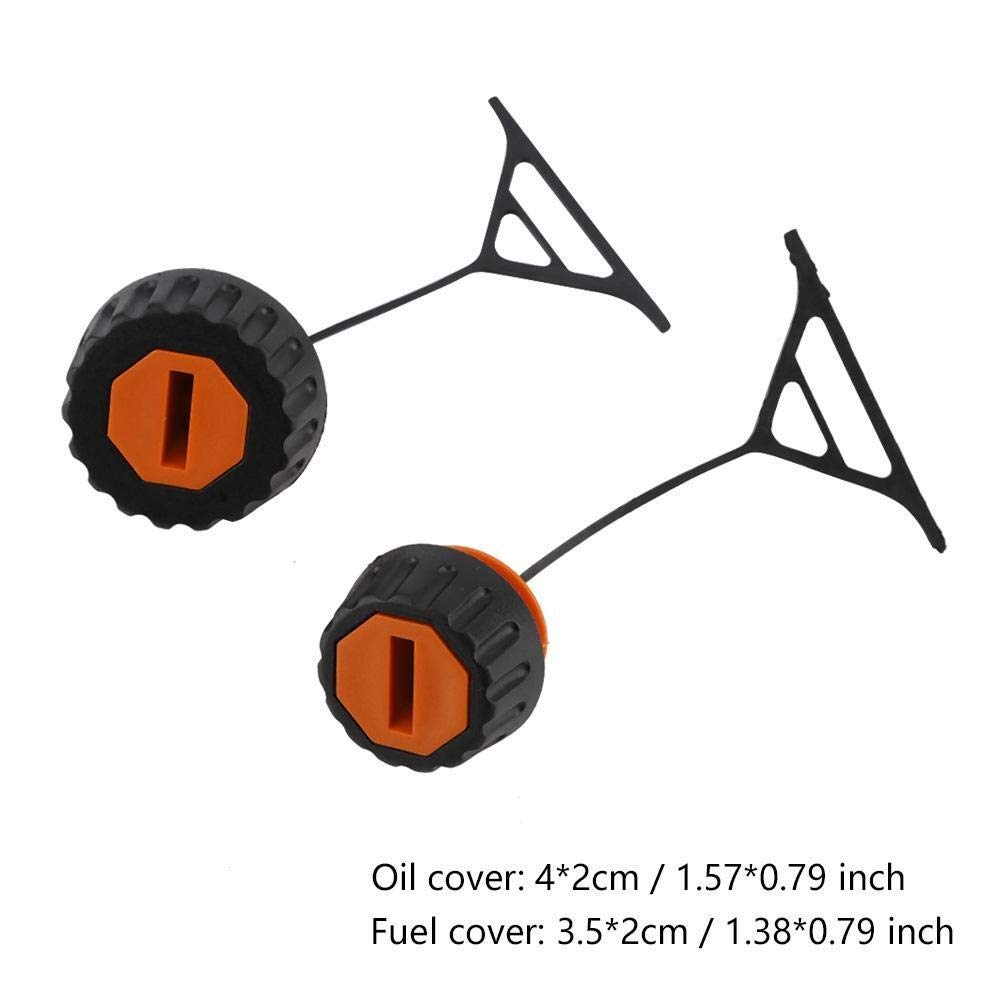 Broco Gas Fuel Cap Oil Cap Motosierra Piezas,Gas Cap 2pcs de 028 038 020 021 023 024 025 026 034 036 048 Fuel Oil Cap Piezas de Motosierra