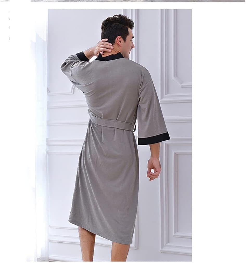 Cotton Kimono Bathrobe Long Robe Lacing Dresses Warm Bath Robe For Hotel Clubhouse Sweat Sauna Hot Spring