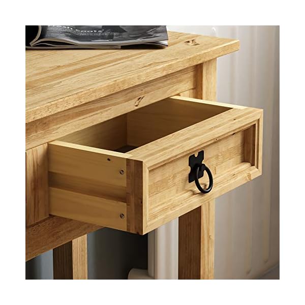 Amazon Brand - Movian Vida Designs Corona Console Table, 2 Drawer With Shelf, Solid Pine Wood, 34 x 90 x 72 cm - Image 5