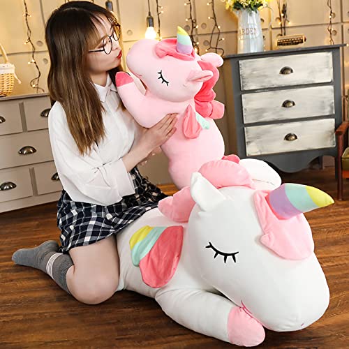Hitoshe Unicorn Stuffed Animal, Soft Unicorn Plush Hugging Pillow Toy Gifts For Kids (Pink, 19.6 In) #TOP5