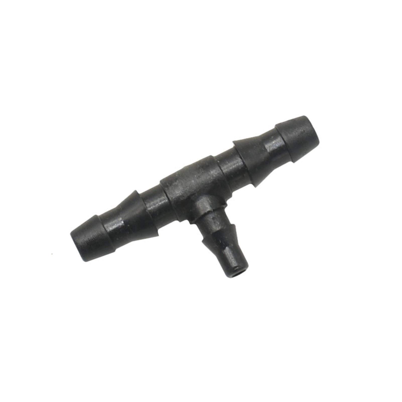 Schlauchverbinder 1/4" bis 1/8" Reduzierender Dreiwege-Wasserteiler 4/7 bis 3/5 Schlauch-Dreiwege-Widerhakenverbinder 15 (Farbe: Schwarz)