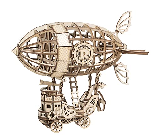Rolife 3D Wooden Puzzle Airship for Kids and Adults - Model Building Kit, Educational Brain Teaser, Ages 8-10 (7.1in*5in*6.5in)