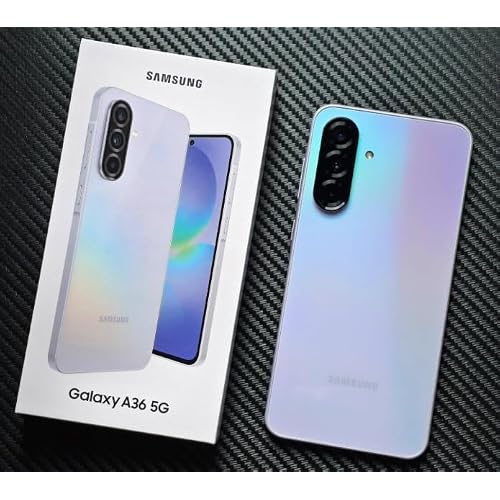 Samsung Galaxy A36 5G 2025 | 256GB, Dual SIM | 6.7" 120Hz AMOLED, IP67 Water Resistant, Android 15 | International Model Factory Unlocked for T-Mobile & Global | 25W Fast Charger Bundle (Lavender)