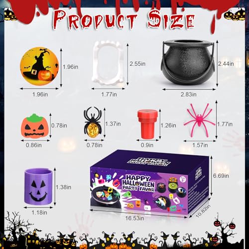 256 PCS Halloween Party Favors, Mini Witches Cauldron, Bulk Halloween Toys - image 5
