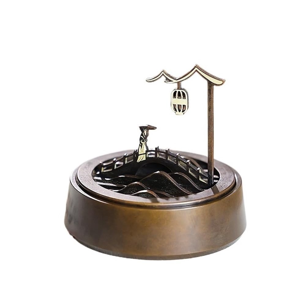 Home Copper Incense Burner For Stick, Coil, Sage Cones, And Frankincense Decor