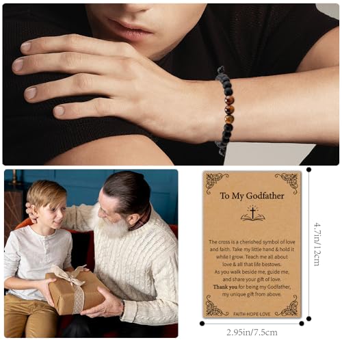 Valentines Day Gifts for Godfather Gifts Valentines Day Gifts for God Father Bracelet Valentines Gifts for Godfather Birthday Gifts for Godfather Fathers Day Gift from Godchild Godfather Christmas3