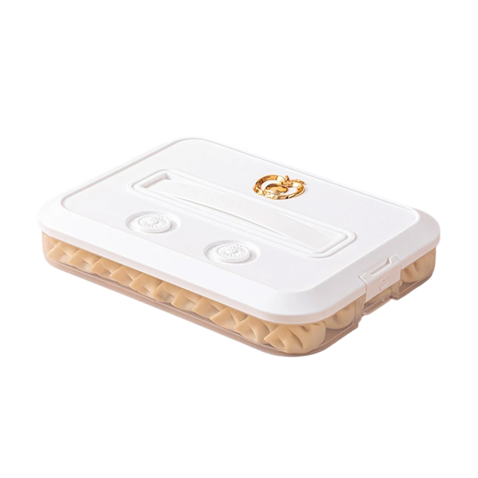 Carotoe White Cover Layer Fashionable Multiple Layer Food Storage Box With Lid Designs Accessory For Cookie Dumpling And More Organizatioin Food Storage Container