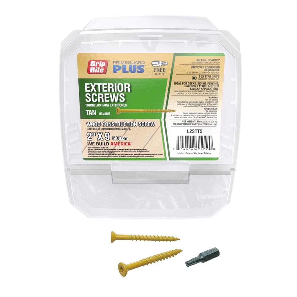 Grip-Rite PrimeGuard Plus #9 x 2 Deck Screws