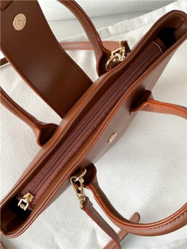 Image of Tote Bag Purse for Women Faux Leather Hobo Bag Small Top Handle Handbag Vintage Shoulder Bag Crossbody Bag