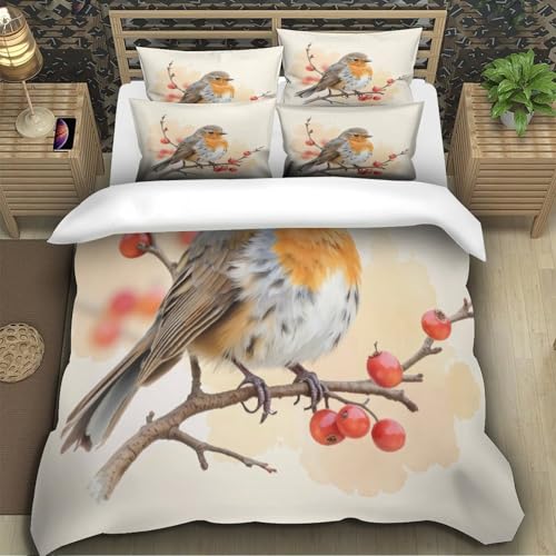 Parure de lit vague rouge housse de couette king microfibre - 5