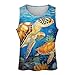 Sea Turtles Men's Workout Tank Top Quick Dry Gym Muscle Tee Bodybuilding Sleeveless T Shirt 3XL