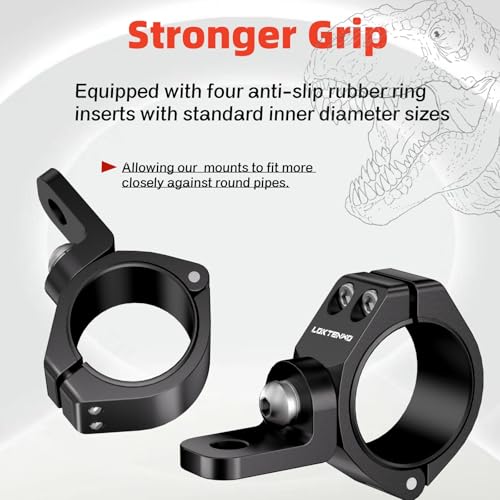 Loktenwo Thicken Utv Led Light Bar Mounts 2Pcs, Heavy Duty Cnc Aluminum 360° Adjustable Utv Whip Light Mount, Light Bar Bracket, Fit 1.5''/1.75''/1.85''/2''/2.1'' Roll Cage thumb #2