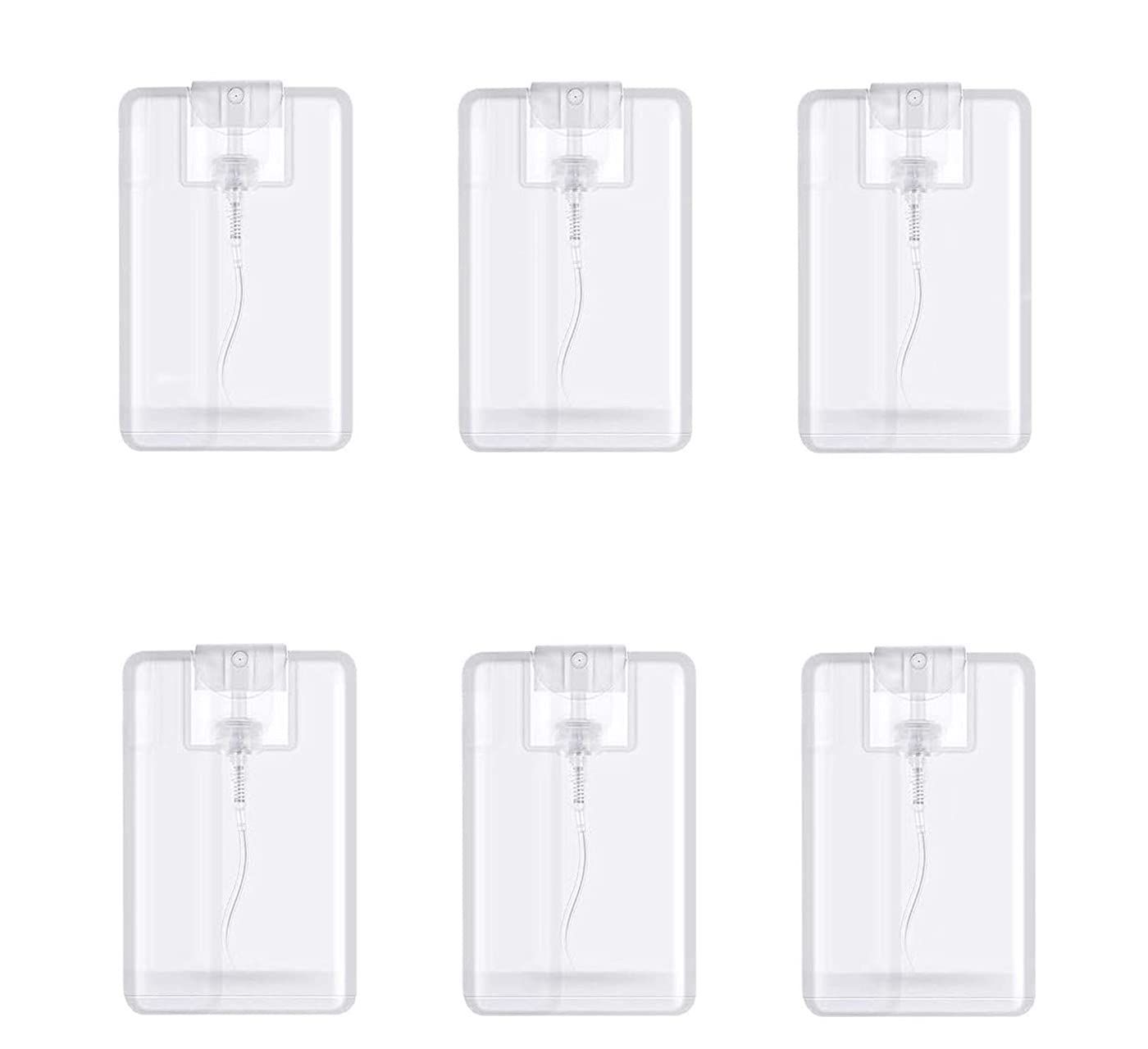 Healthcom 20 Packs 20ml Clear Plastic Perfume Spray Bottle Containers Refillable Perfume Spray Bottles Card Type Fine Mist Empty Container