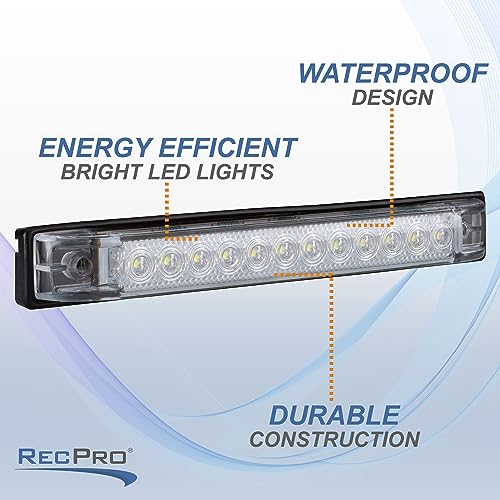 Tira LED para RV 6" x 1" Blanco, 12 LEDs, Paquete x2 miniatura 6