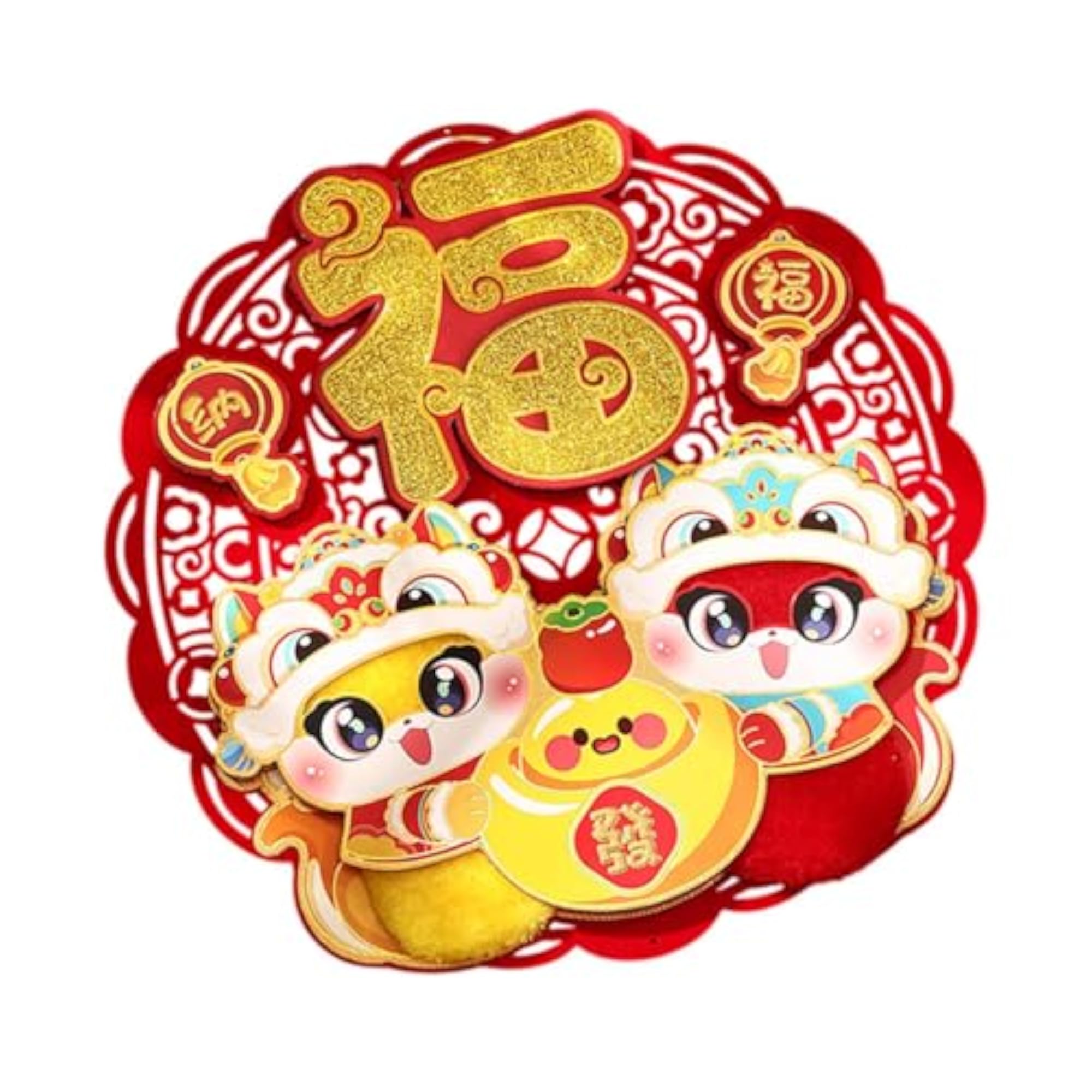 Chinese New Year Decorations 2025 Snake Year Window Stickers