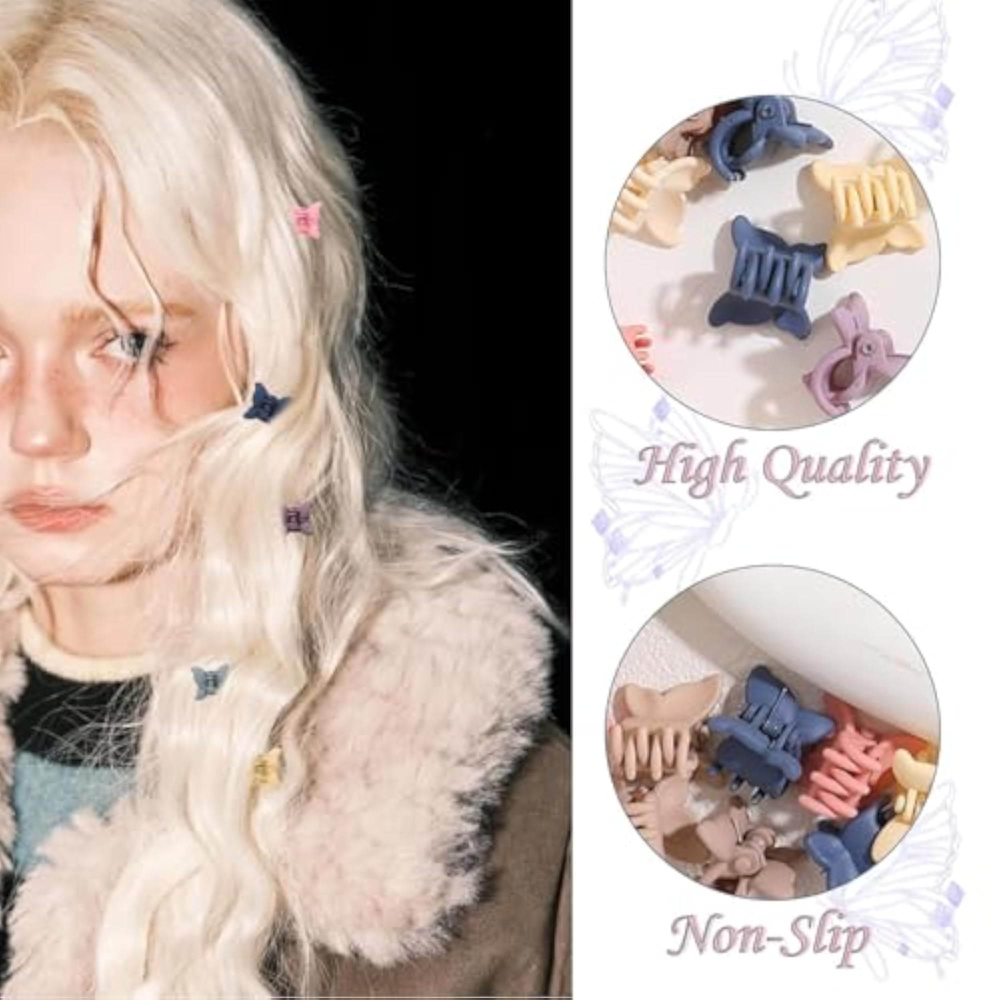 25 Pcs Mini Butterfly Hair Clips for Girls, Cute Pastel Set
