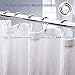 AmazerBath Shower Curtain Liner, EVA White Heavy Duty Shower Curtain and Liner 2-in-1, 72x72 Luxury Plastic Weighted Bathroom Shower Liner, 12 Rustproof Grommets & 3 Heavyweight Stones