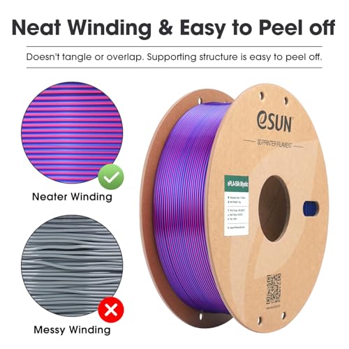 eSUN Filamento PLA Tricolor Seda 1.75mm, Sedoso Triple Color Impresora 3D Filamento PLA, 1KG Carrete (2.2 LBS) Coextrusión PLA MÃstico Seda para Filamento de Impresión 3D,Rojo Verde Azul 3 eSUN Filamento PLA Tricolor Seda 1.75mm, Sedoso Triple Color Impresora 3D Filamento PLA, 1KG Carrete (2.2 LBS) Coextrusión PLA MÃstico Seda para Filamento de Impresión 3D,Rojo Verde Azul - Imagen 4