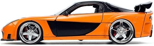 Miniatura 3 de Jada Toys Auto fundido a presión Fast  Furious 124 1995 Mazda RX-7 de cuerpo ancho con figura fundida a presión de 275 pulgadas de Han juguetes para