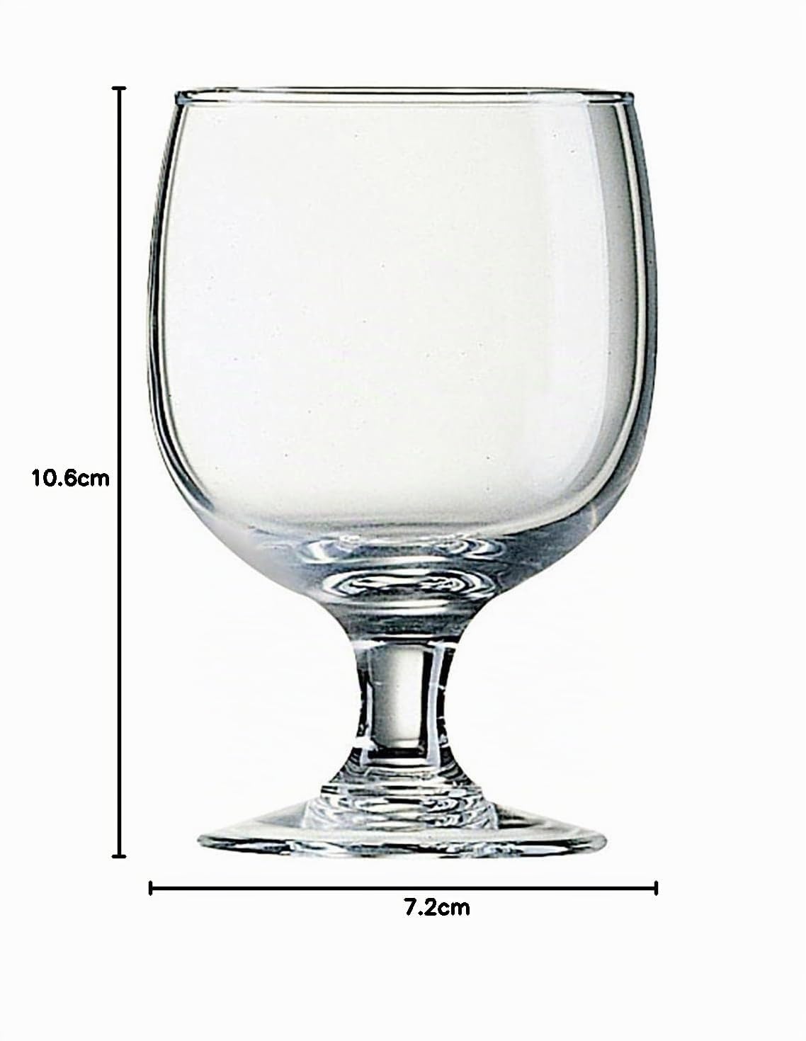 Arcoroc ARC E3559 Amélia Trinkglas, Wasserglas, Saftglas, Kelch, 190ml, Glas, transparent, 12 Stück