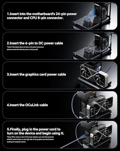 Image of AOOSTAR EG01 OCuLink eGPU Dock External GPU Enclosure Oculink Interface Graphics Dock Station for PCIe 4.0 x4 Graphics Cards