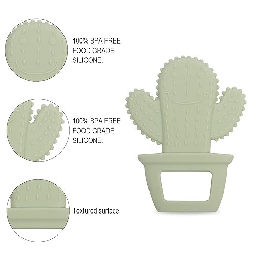 Miniatura 2 de Mordedor de silicona para bebés, juguetes sensoriales para masticar, sin BPA, suaves y eficaces, juguetes para aliviar el dolor de la dentición,