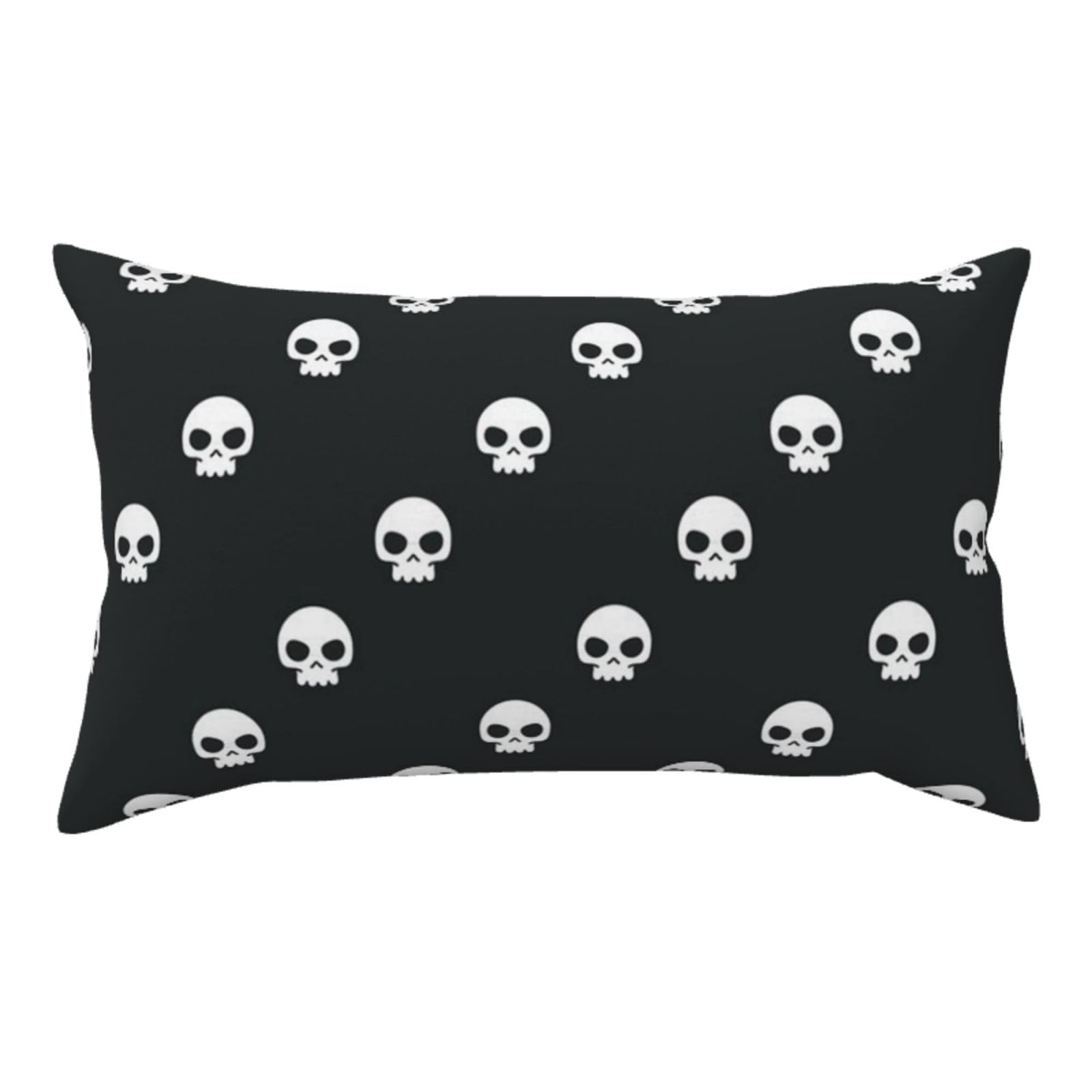 WSHFFILO Skull printed Pillow Case 20x36in Corduroy Throw Pillow Cover