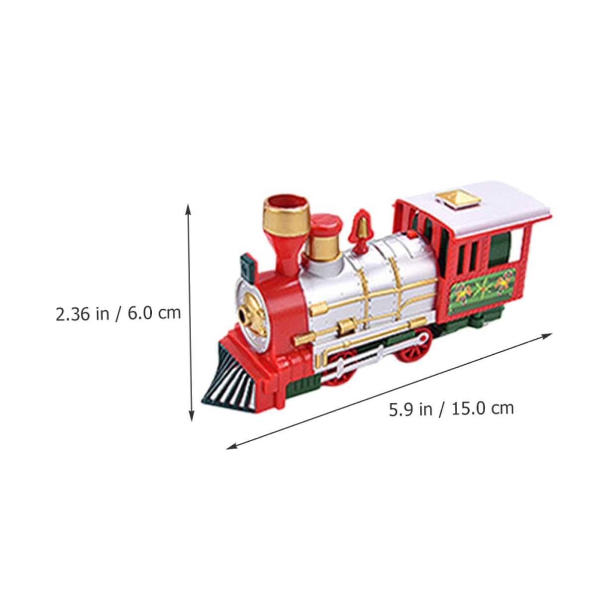 Tren de Juguete Navideño Eléctrico con Vías Diseño Pequeño Batería Adorno Creativo para Decoración de Navidad Adecuado Ambiente Festivo