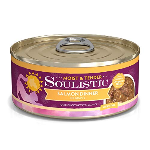 Soulistic Moist & Tender Salmon Dinner In Gravy Wet Cat Food, 5.5 Oz, Case Of 8, 8 X 5.5 Oz #TOP8