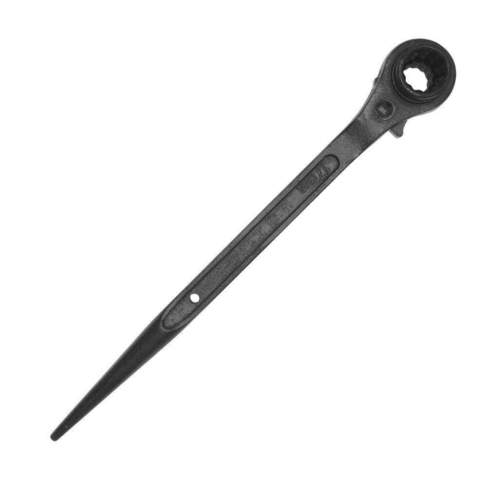 Funitric Black,Chrome Ratchet Podger Spanner Erecting Scaffold Tool Wrench Spanner 17Mm X 19Mm