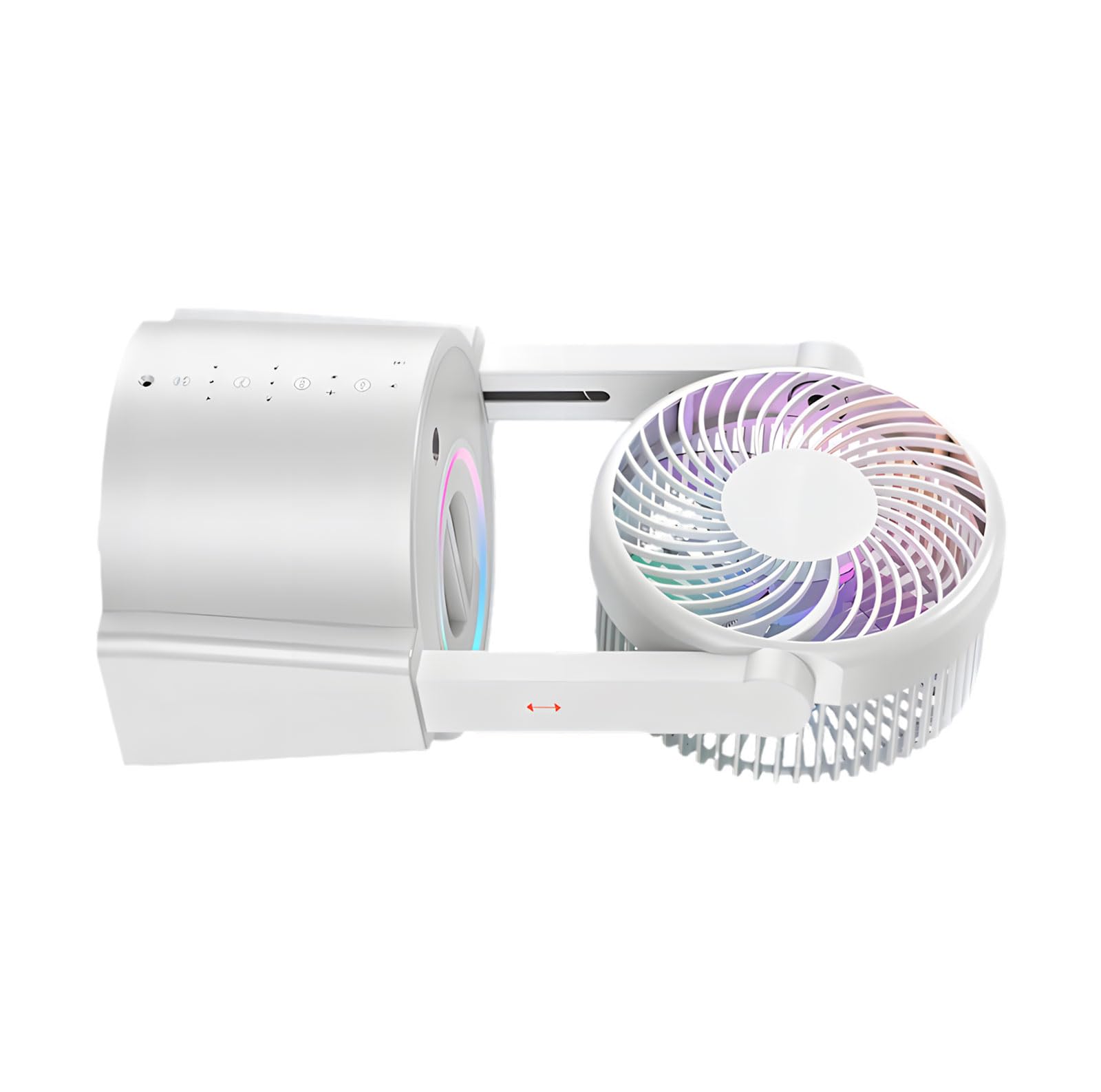 Buxuaaaa Hanging Evaporative Fan with Quiet Mode and 8-Hour Battery for Indoor Outdoor Battery Powered Misting Fan