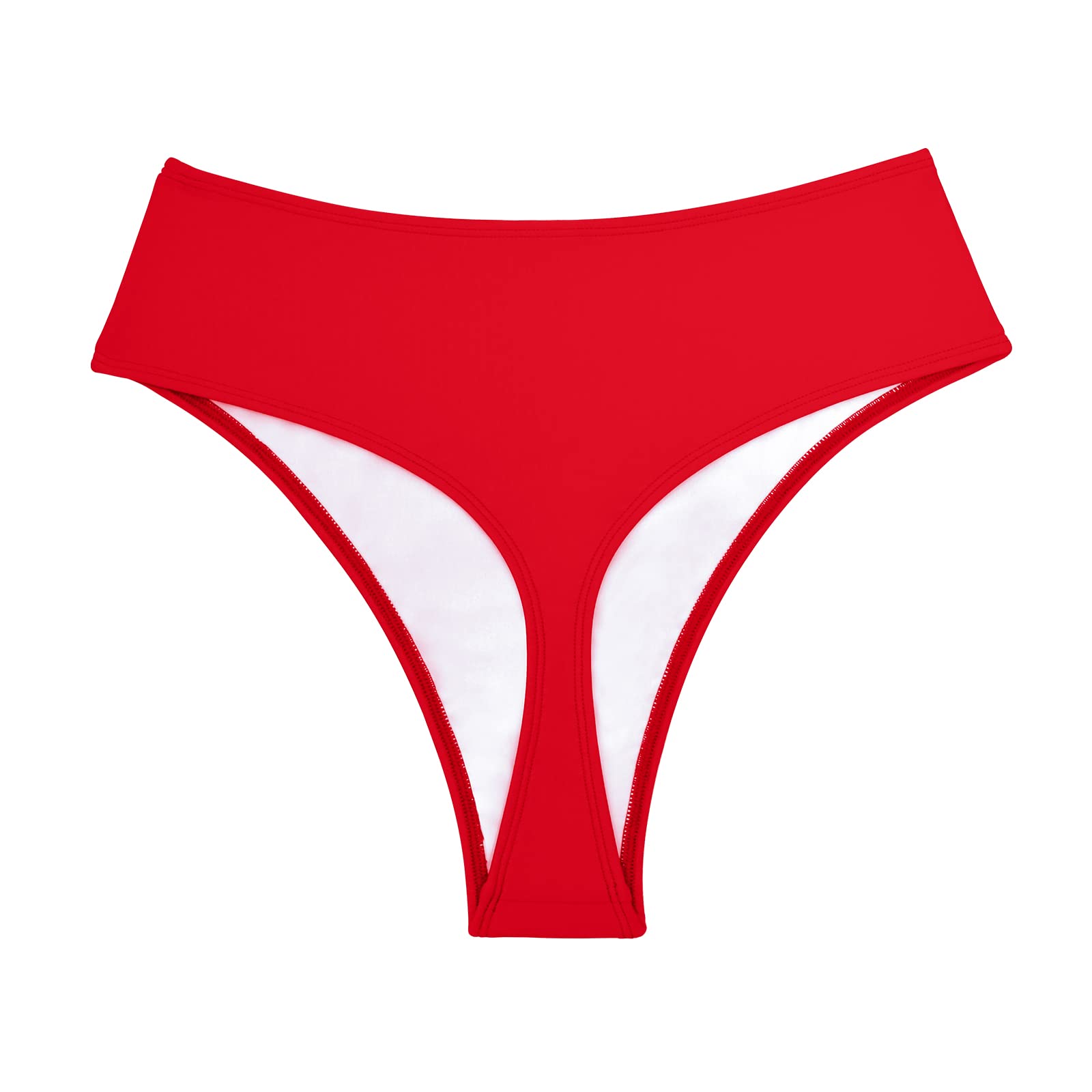 Kepblom Women's Thong Rave Bottoms High Waisted Bikini Bottom High Cut Panties for Dance Festival