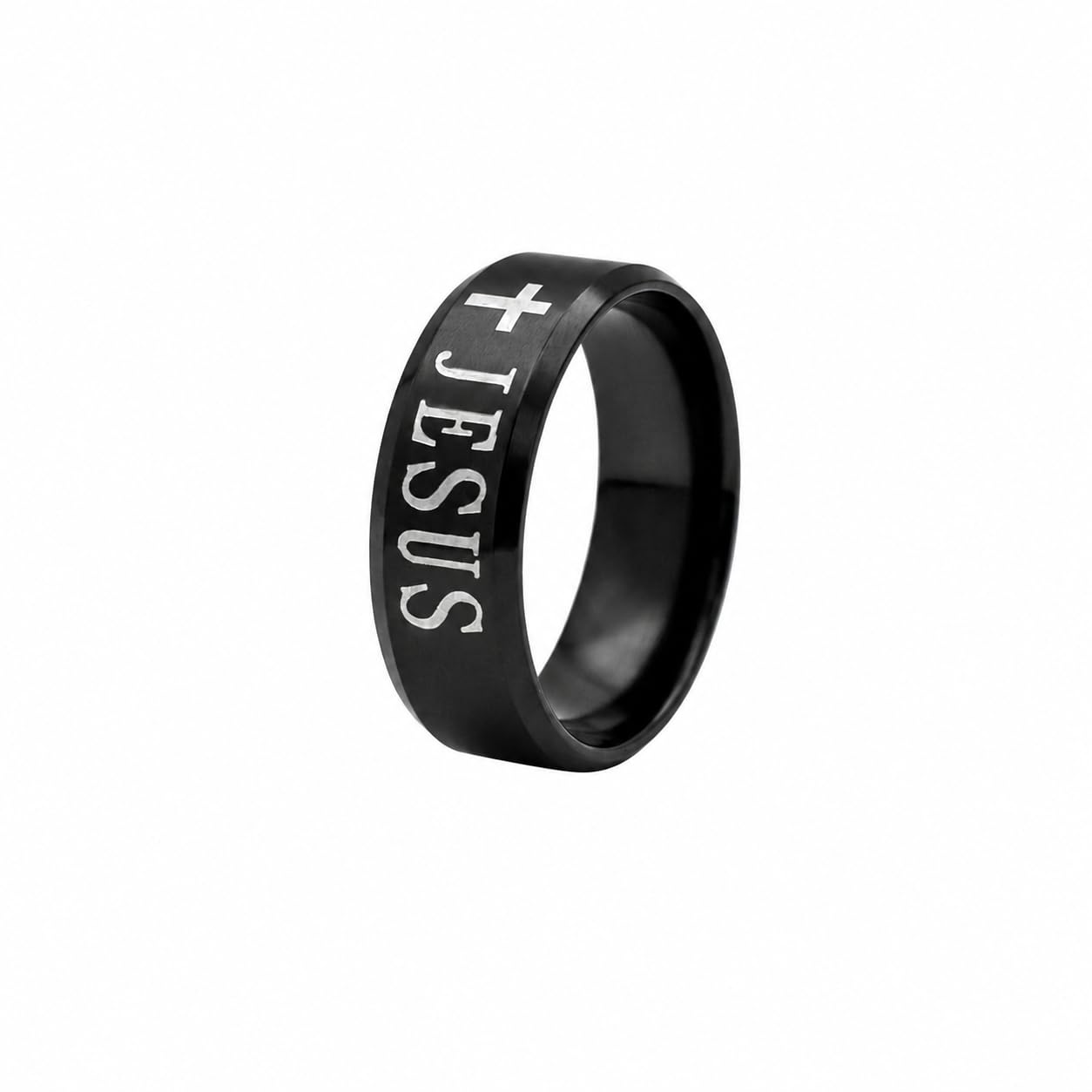 aurie Distinct Black Inlay Groove Band Ring for Men & Women | Stylish Stainless Steel Fashion Ring | Daily & Casual Wear Jewelry - mm-picture-15