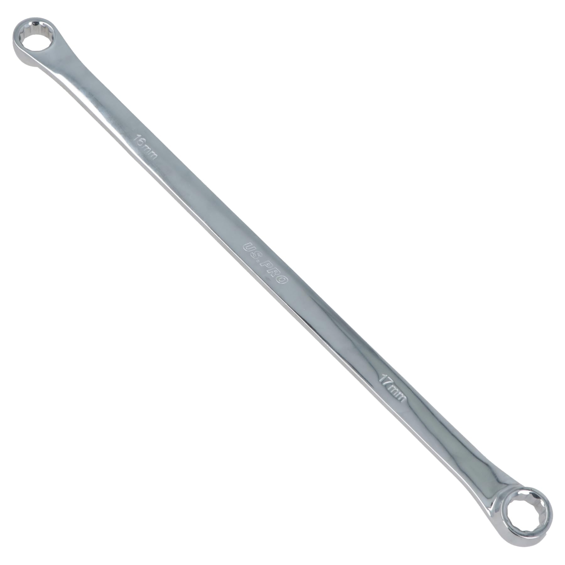 Ab Tools Silver 16Mm + 17Mm Metric Double Ended Ring Spanner Aviation Wrench 12 Sided