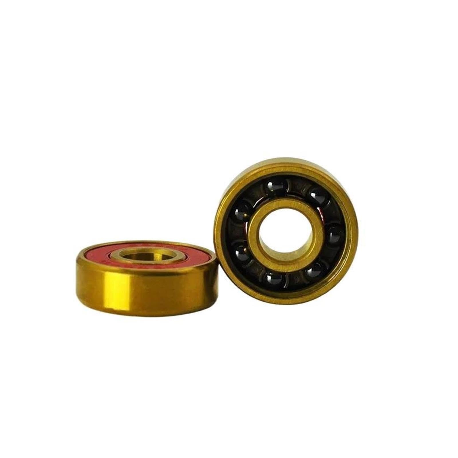 16 pz 608 2RS Hybrid Cuscinetto A Sfere In Ceramica Nera 8 * 22 * 7mm Nitruro di Silicio Roller Skate Skateboard Ruota Cuscinetti Longboard D'oro