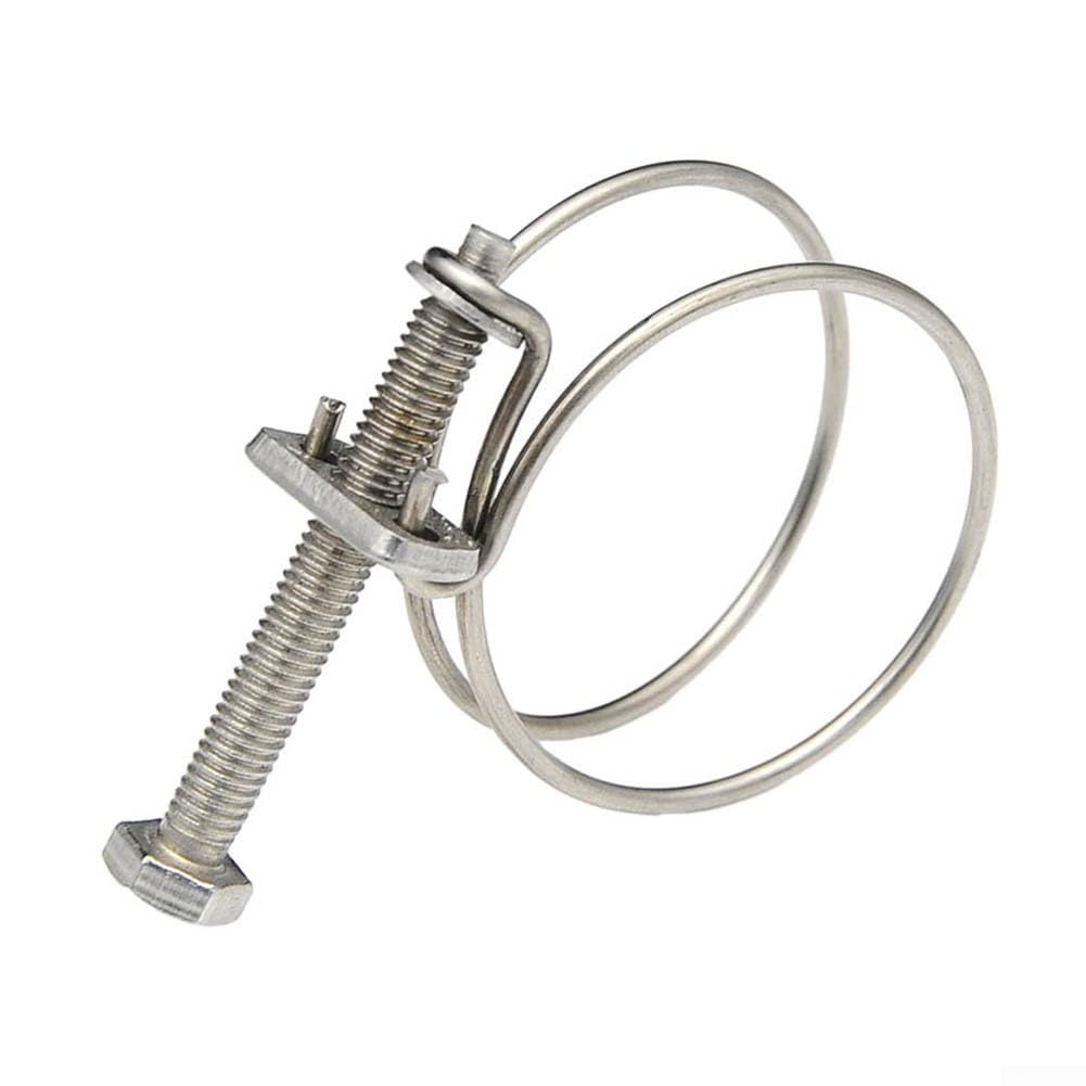 Edelstahl Schlauchschellen 304 – 4 Stück, Verstellbar Für 22-25 Mm Schläuche, Doppelte Drahtwicklung, Rostfrei