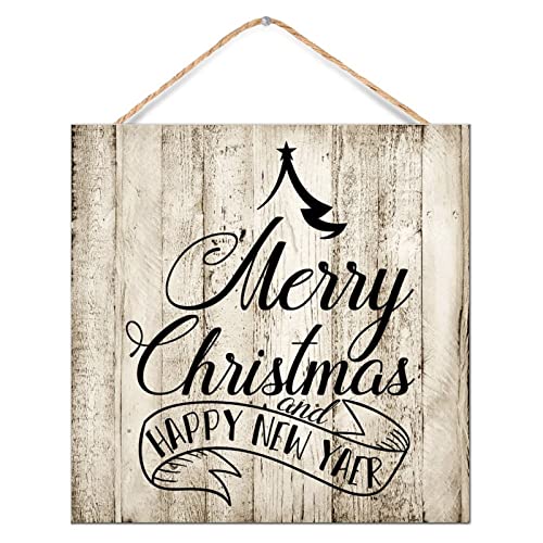 Panneau en bois antique établi Merry Christmas pour célébrer en famille