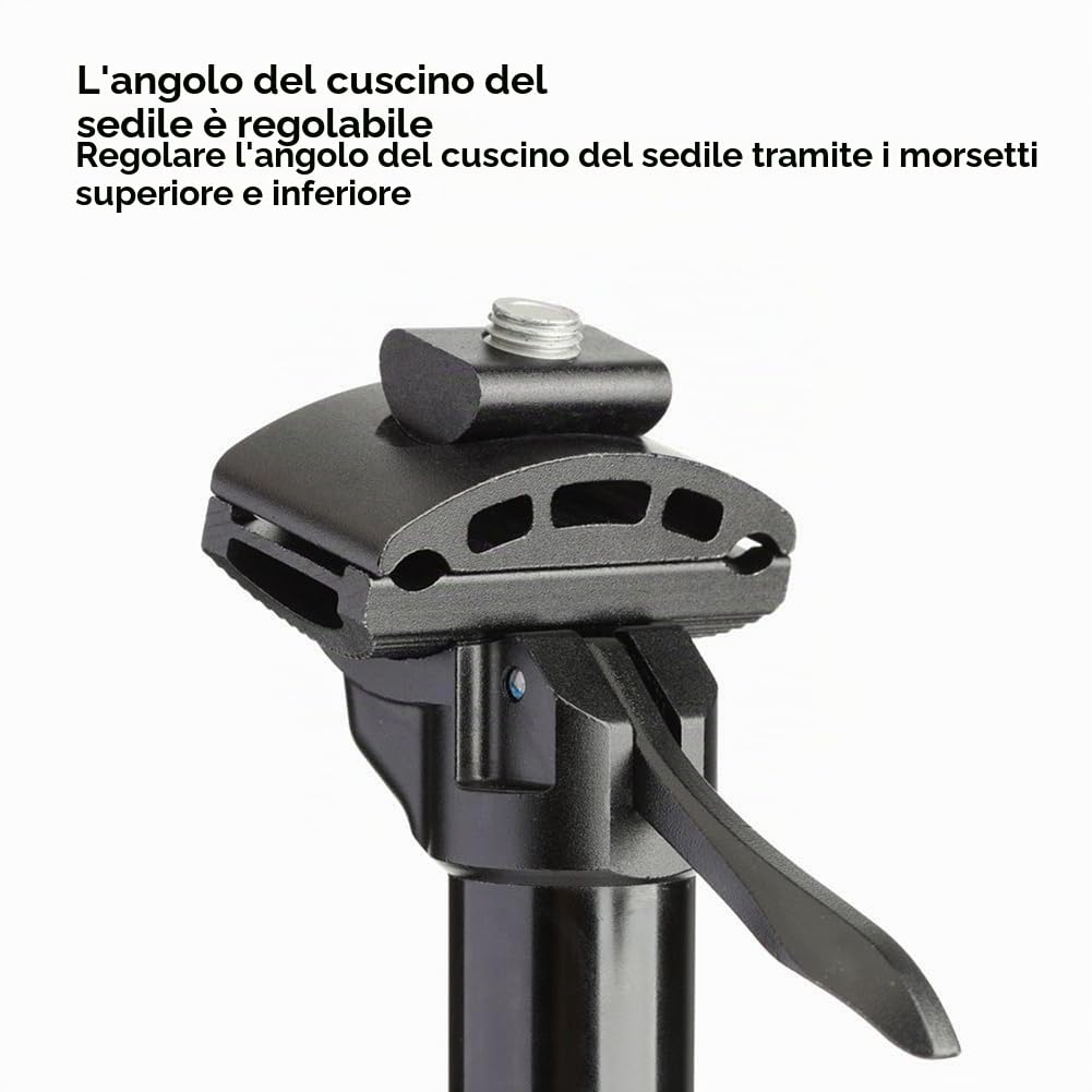 Reggisella Telescopico per Bici da 27,2 Mm, Reggisella Regolabile per Bicicletta, Reggisella Telescopico