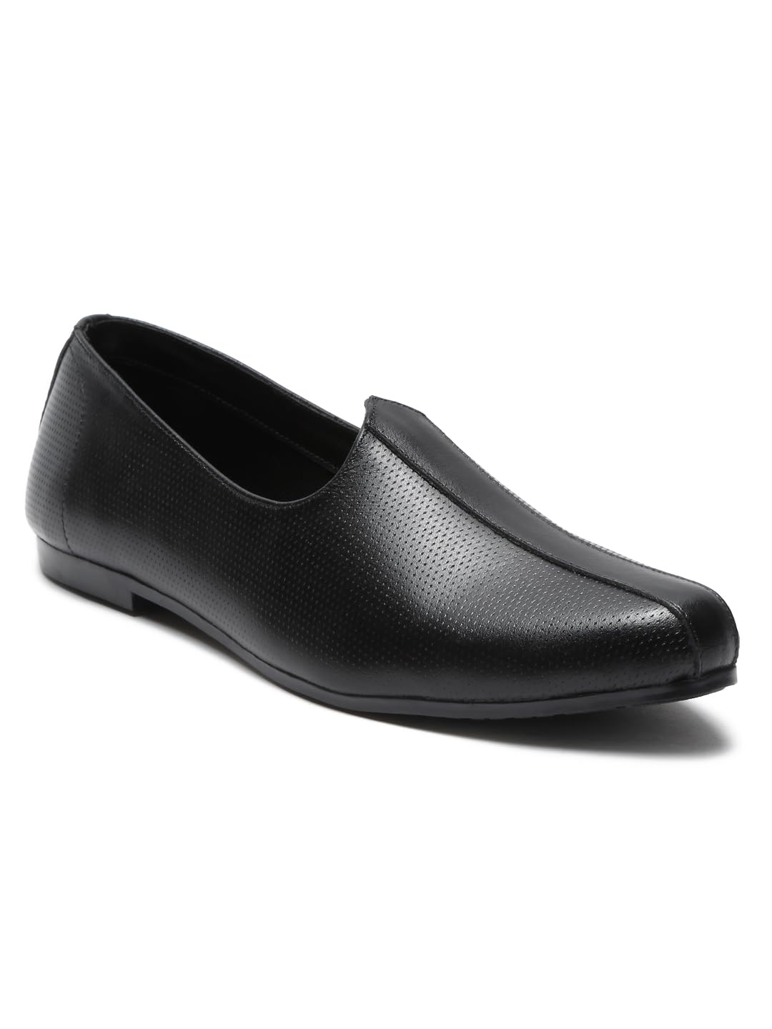 TEAKWOOD LEATHERS Mens Mojaris with Cushioned Footbed & Textured Outsole | Juti for Men (40, Black) (B0CRB4G69L) Amazon Price History, Amazon Price Tracker
